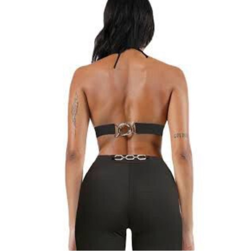 I.AM.GIA Sares open back halter crop top size XL - Picture 2 of 9